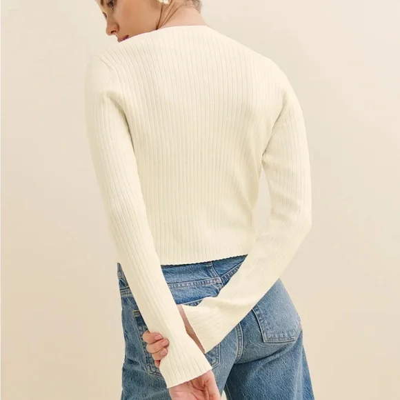 Reformation Joanne Cotton Cardigan size small - Picture 3 of 6